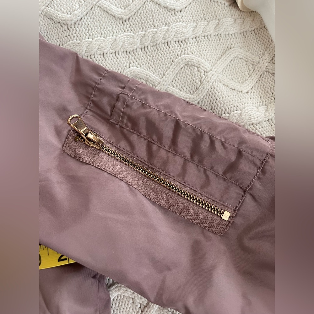 Ci Sono Dusty Lavender Bomber Jacket with Gold Detail Women’s Size Small - Picture 16 of 16